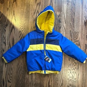 NWT Reversible Epic Threads Blue and Yellow Jacket (size 6 and size 7 available)